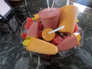 Homemade fruit popsicles